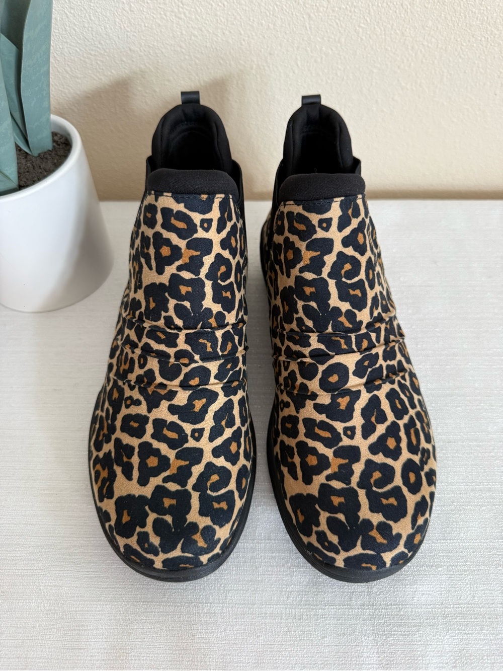 New RYKA Niah Leopard Print Slip-On Women’s Ankle Shoe - Black & Tan